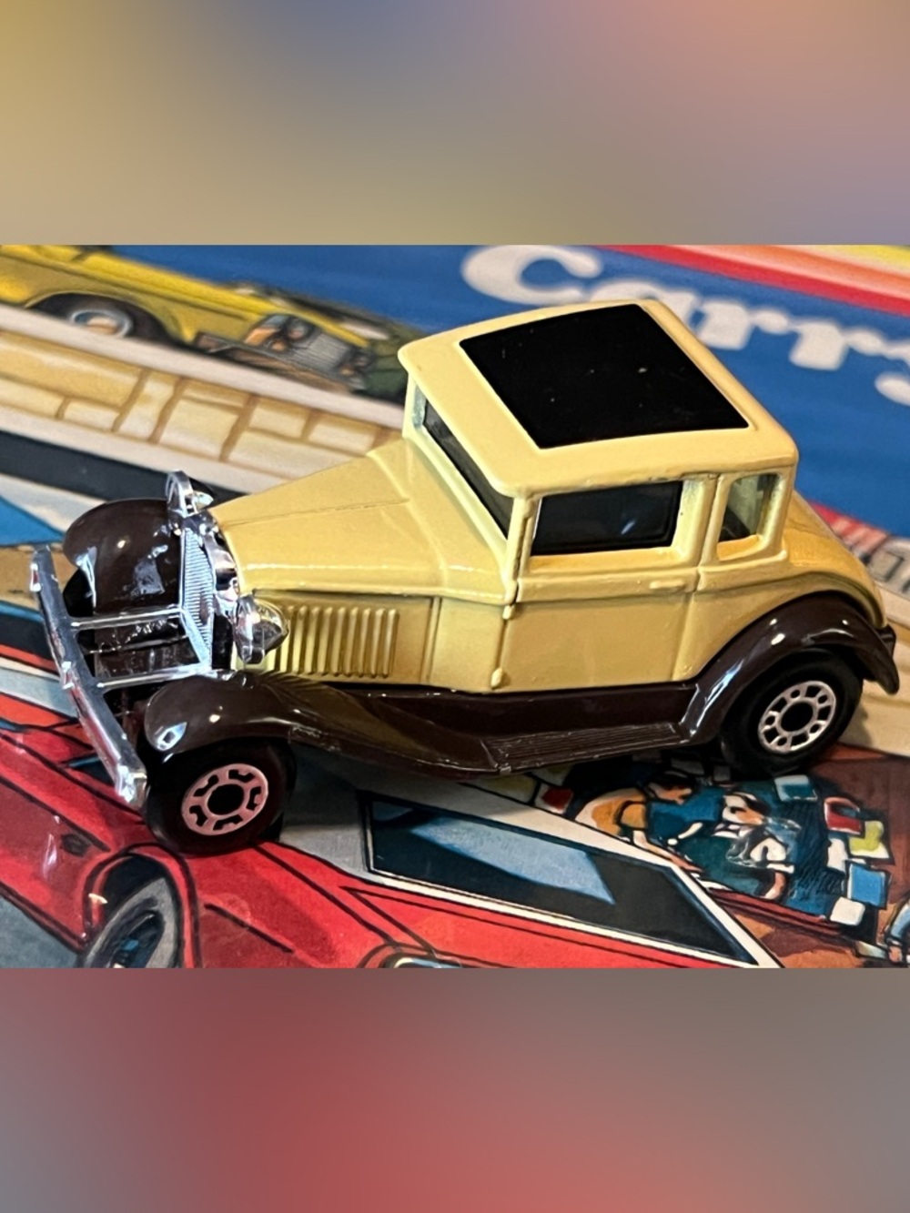 Vintage Matchbox 1979 No. 73 Model A Ford Cream & Brown Made in Macau